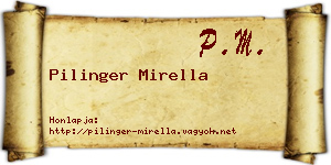 Pilinger Mirella névjegykártya